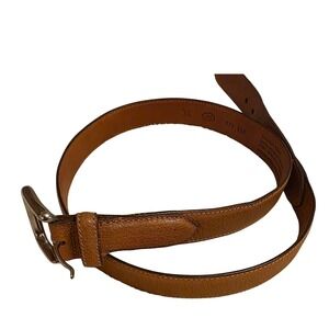 Trafalgar Mens 34 Tan Saddlery Pigskin Leather Belt 1" Handmade USA 376 808